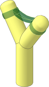 Minifig Slingshot with Bright Light Yellow Band Pattern