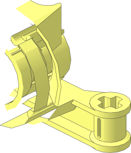 ~Technic Steering Wheel Bearing with 2 Pegholes & 2 Axleholes Arms Half