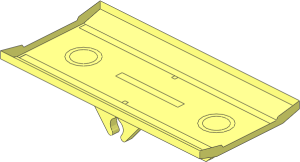 ~Hinge  6 x  3 Radar/Blade/Spoiler/Panel without Front Surface