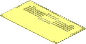 Baseplate 16 x 30 with Set 080 Yellow House Studs