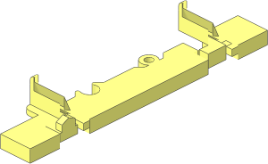 ~Train Track  9V Sleeper Interlocking End Section