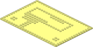 Baseplate 16 x 24 with Set 080 Small White House Studs