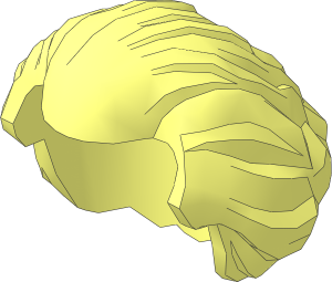 Minifig Hair Swept Back with Widow's Peak, Chin-Length and Bushy in Back