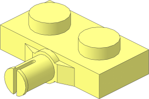 Plate  1 x  2 with 1 Wheel Pin
