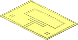 Baseplate 16 x 24 with Set 080 Large White House Studs