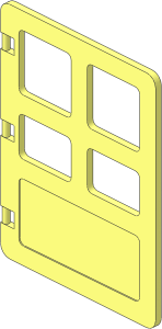 Duplo Door  1 x  4 x  4 with Four Panes