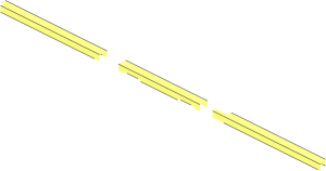 ~Train Track  9V Crossing - Metal Rail Parts
