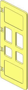 Duplo Door  1 x  3 x  6 with Four Panes