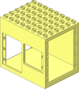 Duplo Building  6 x  8 x  6 with Door and Window