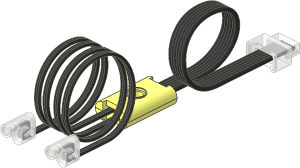 Electric Powered Up Light with Black Coiled Cable