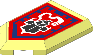Tile  3 x  2 with Angled End with Nexo Power Shield Pattern - Haunted Armor