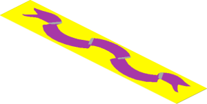 Sticker  1.0 x  5.8 with Violet Banner