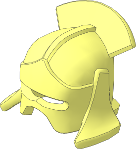 Minifig Helmet Castle Uruk-Hai with Lateral Comb