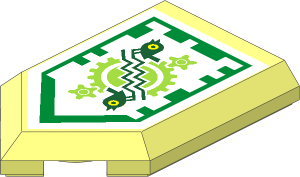Tile  3 x  2 with Angled End with Nexo Power Shield Pattern - Time Breach
