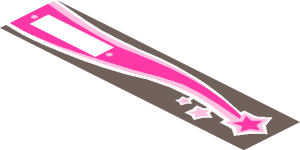 ~Sticker  0.9 x  3.9 with "3063-JV" and Magenta Shooting Star - Geometry