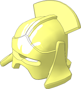 Minifig Helmet Castle Uruk-Hai with Lateral Comb & Hand Pattern