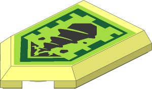 Tile  3 x  2 with Angled End with Nexo Power Shield Pattern - Alpha Drill