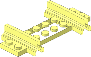 ~Train Track 6 Studs Wide Curved - Middle Sleeper