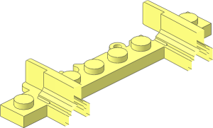 ~Train Track 6 Studs Wide Curved - Anticlockwise End Sleeper