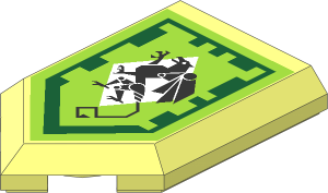 Tile  3 x  2 with Angled End with Nexo Power Shield Pattern - Mechanical Griffin