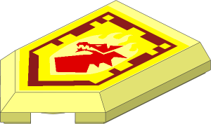 Tile  3 x  2 with Angled End with Nexo Power Shield Pattern - Rushing Strike
