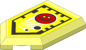 Tile  3 x  2 with Angled End with Nexo Power Shield Pattern - Globlin Attack