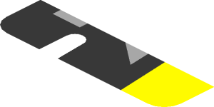~Sticker  1.9 x  0.8 with Black Headlamp on Yellow Background Right - Upper Section 6