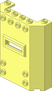 Panel  2 x  6 x  6 with Front Studs and Window Slot
