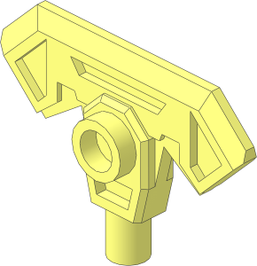 Minifig Axe Head Faceted with Bar  0.5L