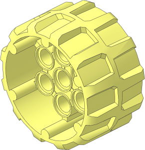 Wheel 21 x 37 Hard-Plastic with  7 Pin Holes