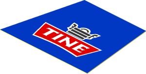 Sticker Minifig Torso with Large "TINE" Logo