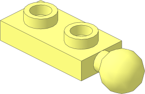 Plate  1 x  2 with Ball Joint-8 on End