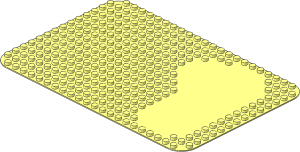 Duplo Baseplate 16 x 24 with 93 Stud Irregular Gap