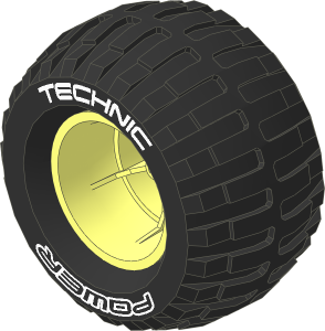 ~Wheel 56 x 46 Technic Racing w Tyre 61/ 41 x 54 Power Puller (Obsolete)