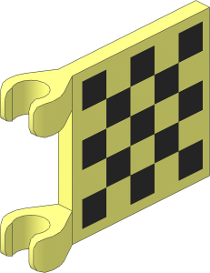 Flag  2 x  2 with Chequered Pattern