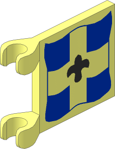 Flag  2 x  2 with Blue Imperial Guard Pattern