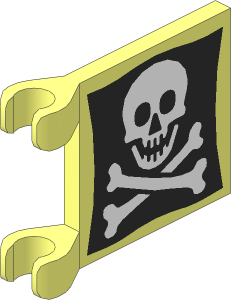 Flag  2 x  2 with Jolly Roger Pattern
