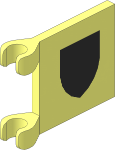 Flag  2 x  2 with Black Falcon Pattern