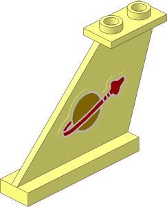 Tail  4 x  1 x  3 with Classic Space Logo Sticker on Left Side