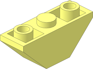 Slope Brick 45  3 x  1 Inverted Double without Inner Stopper Rings