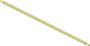 Pole 32L with Shaft and Helical Groove