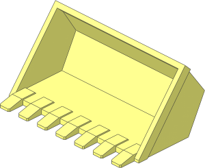 Excavator Bucket  6 x  3 with Hinge