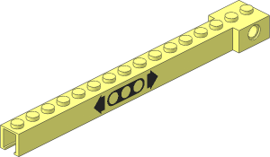 Crane Arm Outside Narrow 16 Studs With Liftarm and Arrows Pattern