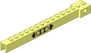 Crane Arm Outside Narrow 15 Studs With Liftarm and Arrows Pattern