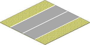 Baseplate 32 x 32 Road 7-Stud Straight w/ Runway Wide Pattern