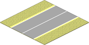 Baseplate 32 x 32 Road 7-Stud Straight w/ Runway Narrow Pattern
