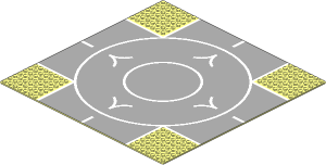 Baseplate 32 x 32 Road 7-Stud Crossroads w/ Runway Wide Pattern