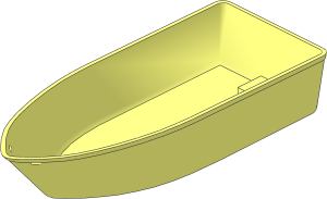 ~Boat Hull Floating 25 x 10 Bottom
