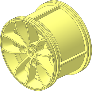 Wheel Rim 42 x 62 with 10 Spokes and  3 Pegholes