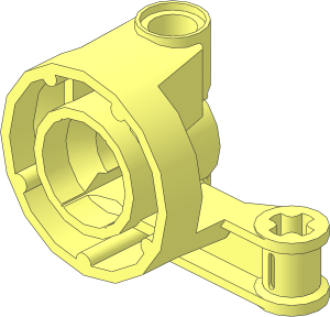 Technic Steering Wheel Bearing with 2 Pegholes & 2 Axleholes Arms